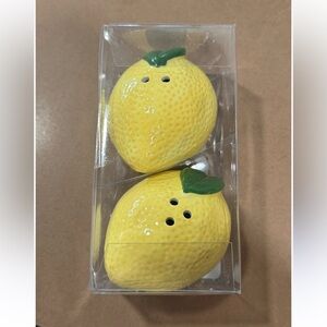 Lemon Shaped Salt and Pepper Shakers